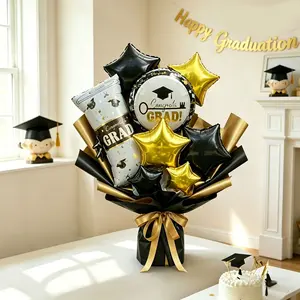 Graduation Balloon Bouquet, Star Shaped Balloons, Grad Hat/certificate Foil, Party Decor, Graduation Decoration, Gift for Graduates