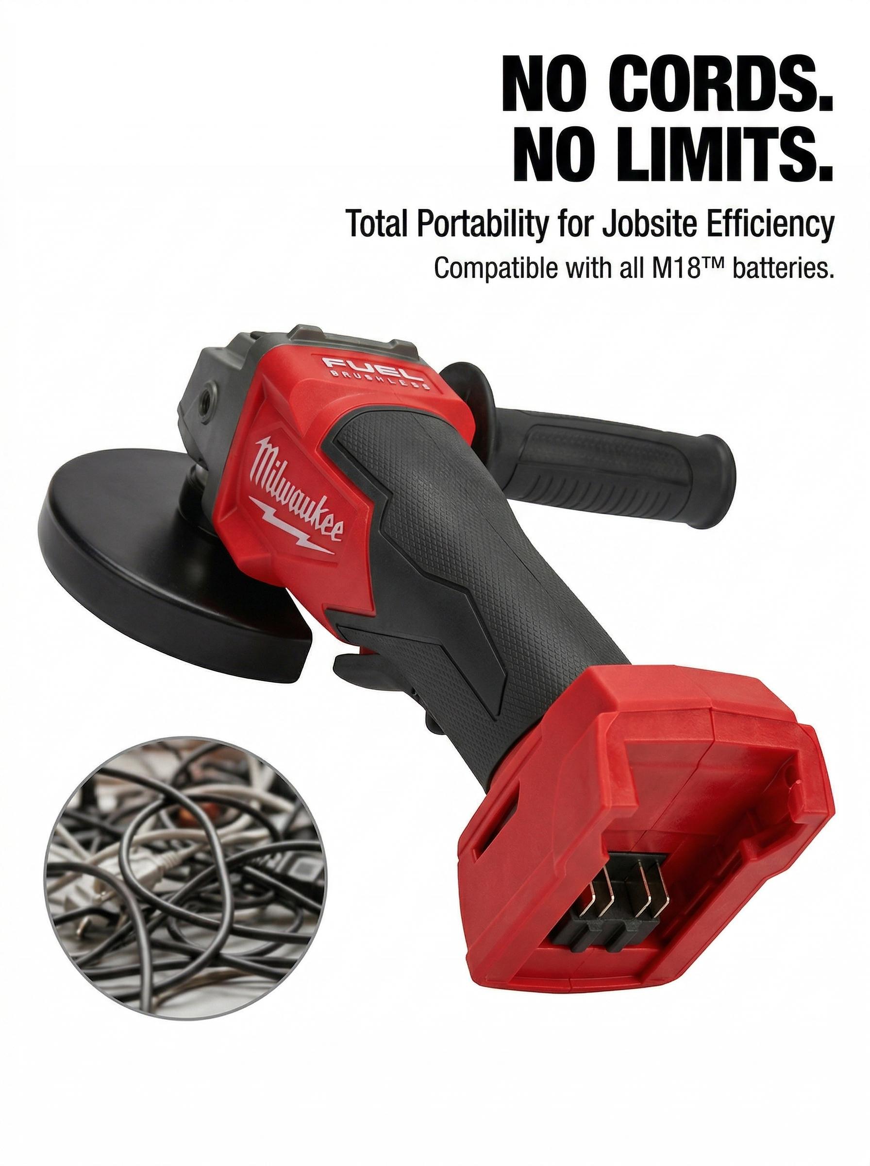 Milwaukee 18V 125mm Brushless Angle Grinder for Metal Cutting Tasks