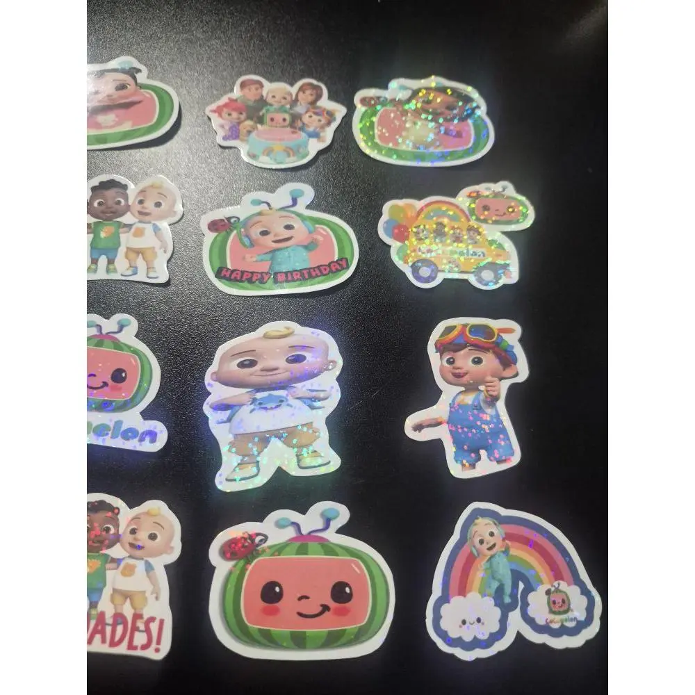 COCOMELON Holographic and Waterproof Stickers - Fun Characters and Themes for Kids' Activities