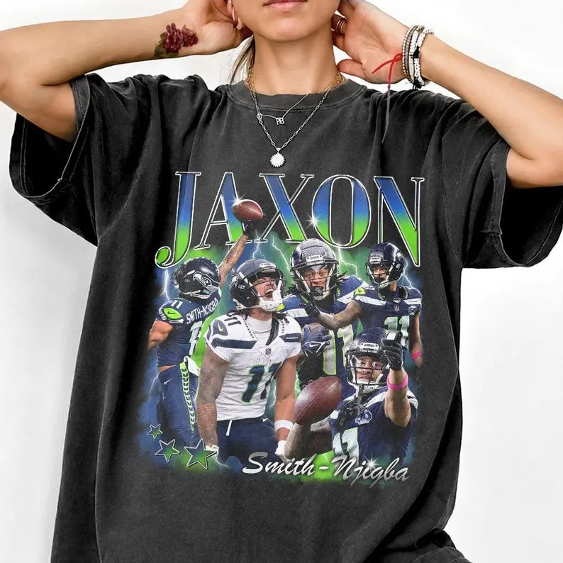 Comfort Colors Jaxon Smith-Njigba Bootleg Shirt, Seattle Football Game Day Graphic Gift For Fan