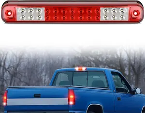 Nilight Third Brake Light Tail High Mount 3rd Stop Cargo Reverse Lights Red Lens Compatible with Chevy GMC C/K Series 1500 2500 3500 1988-2000 Chevrolet Blazer 1992 1993 Chevy Silverado 1994-1998 Led Backlights, Led Lights Car