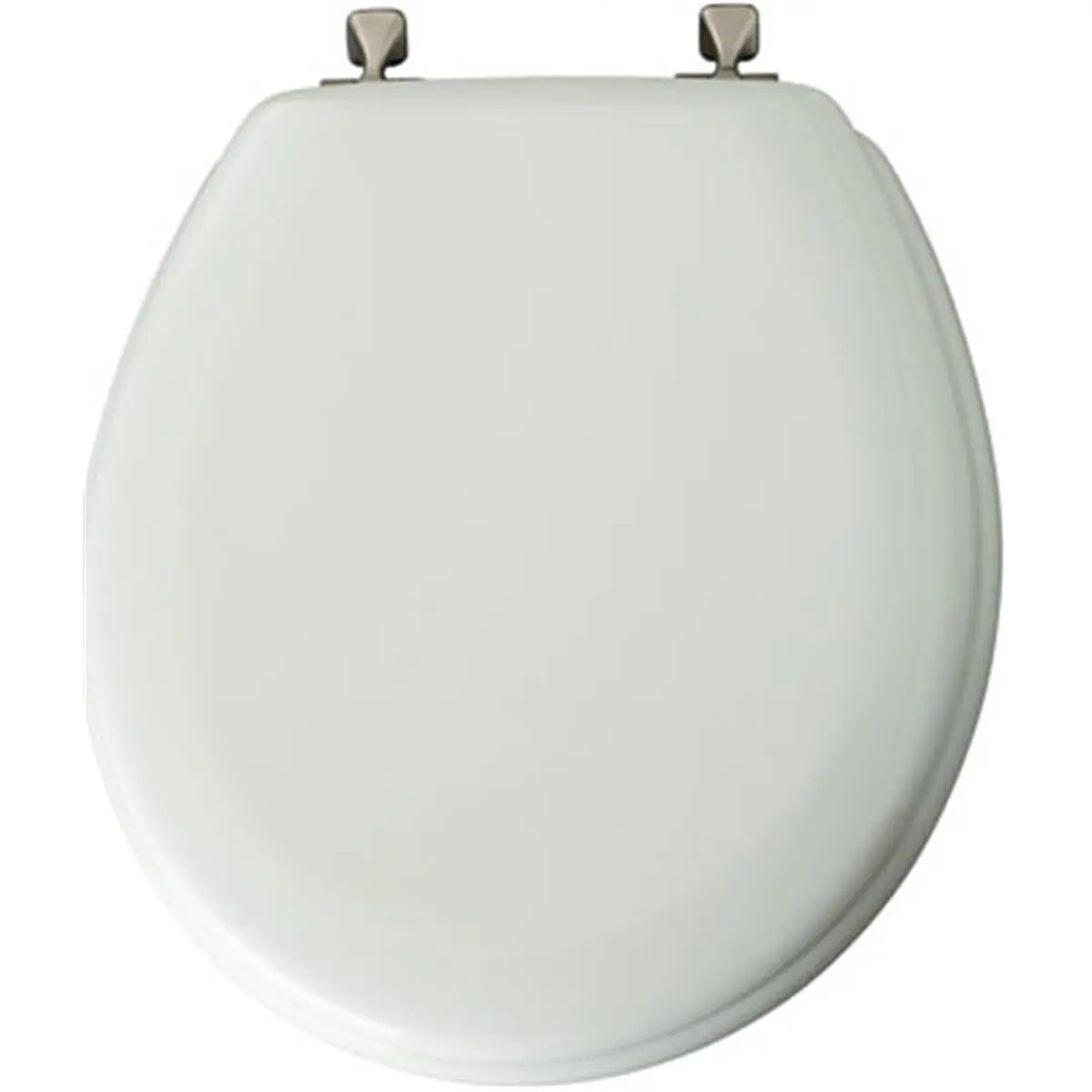 212 MAIN 44BN 000 Molded Wood Round Toilet Seat & Cover, Sta-Tite Seat Fastening System, Brushed Nickel Hinge, High Gloss Finish, Color-Matched Bumpers, Durable Construction, Never Loosens, 14.5x2.25x18.5in, 6.27lbs