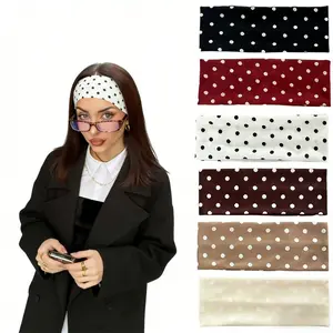 6 pcs Polka Dot Hair Band For Women Girls Casual Simple Minimalist Headwear Thick Hair Hair Accessories Headband Wigs L33