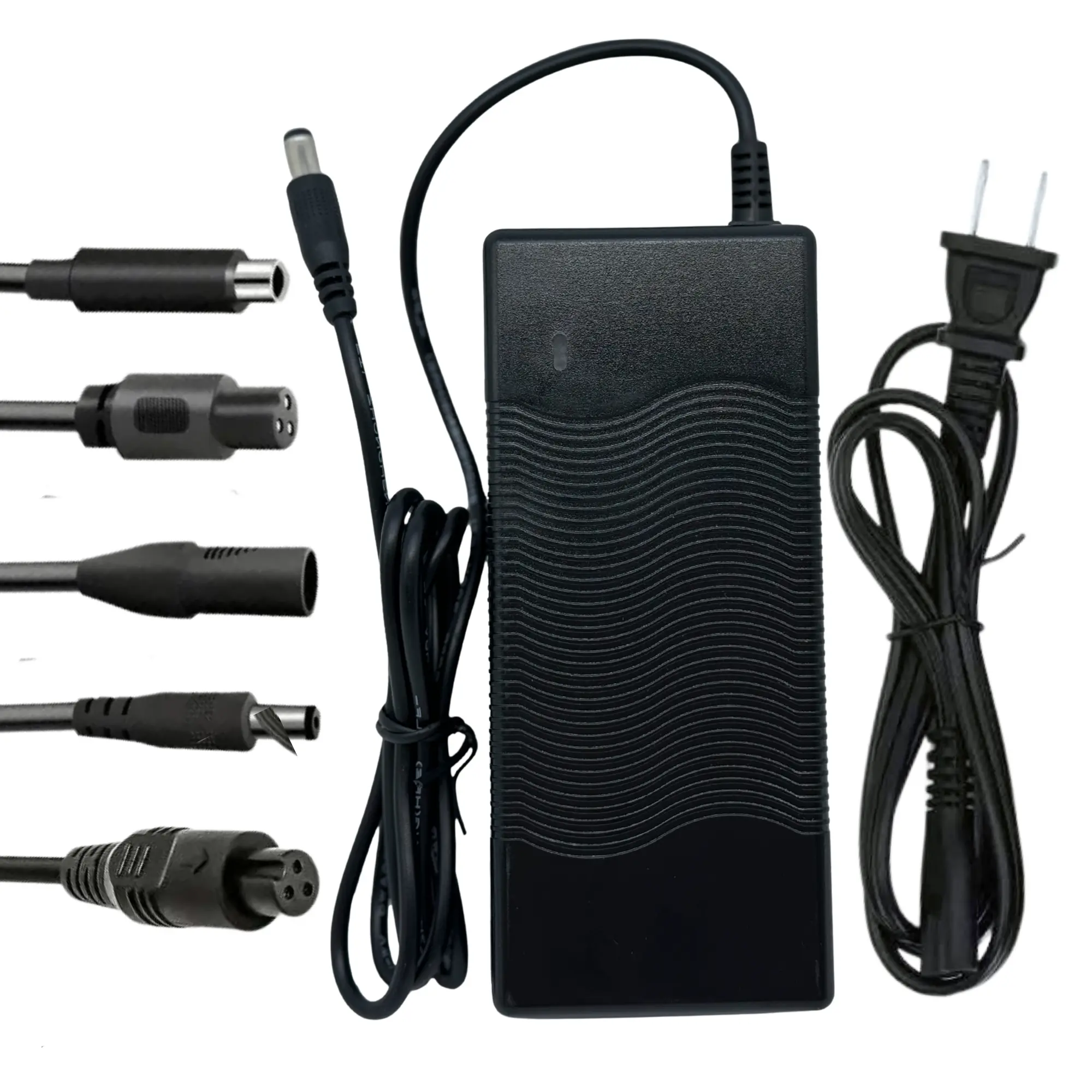 24V-29.4V 2A Charger, compatible with GT200/GT250/GT300/GT350/GT500/GT KOBRA 08 electric scooter lithium-ion batteries, featuring a durable housing and charging cable design. Foldable Electric Mobility Scooter with Seat