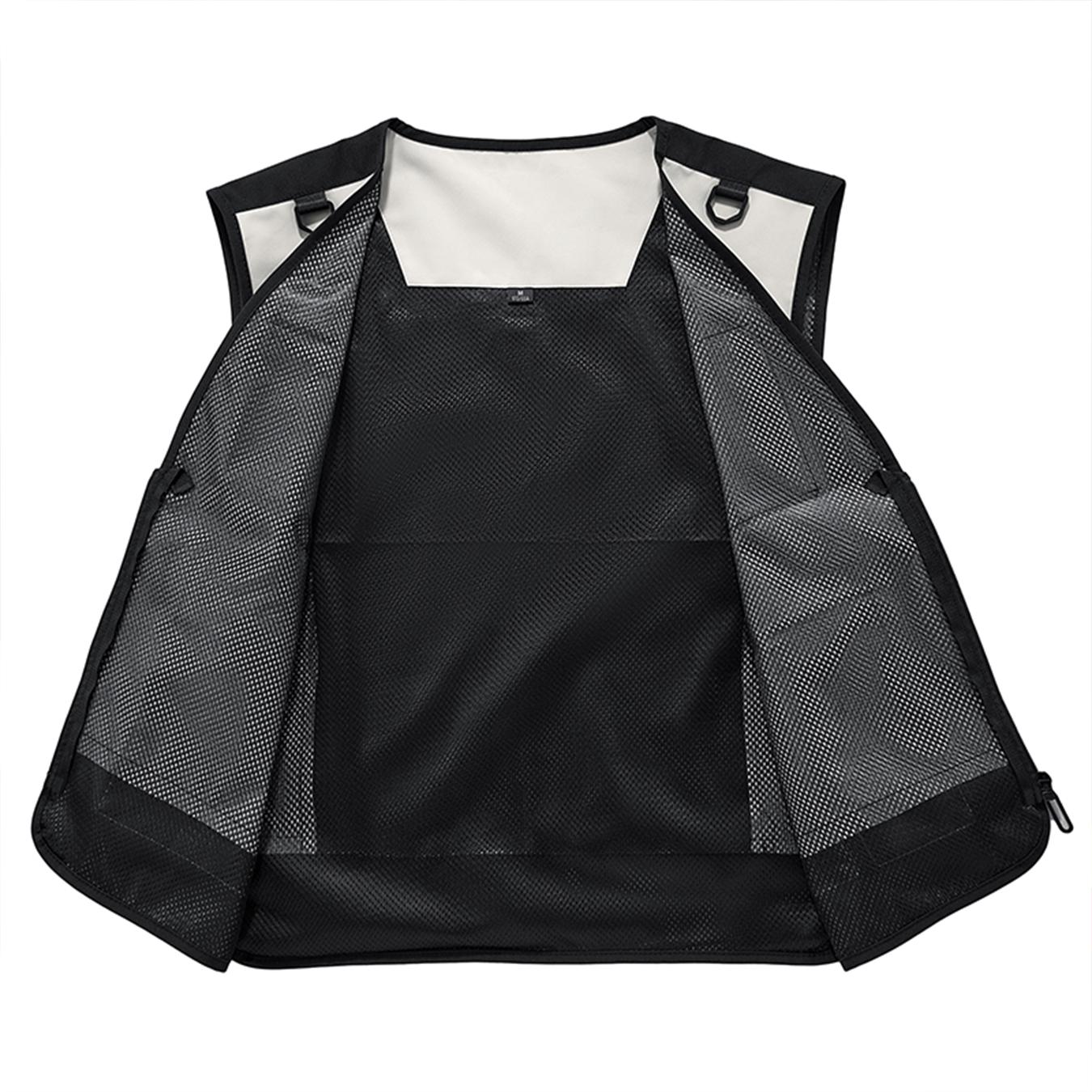 Men’s Color Block Multi-Pocket Utility Vest – Breathable Mesh-Lined Outdoor Cargo Vest