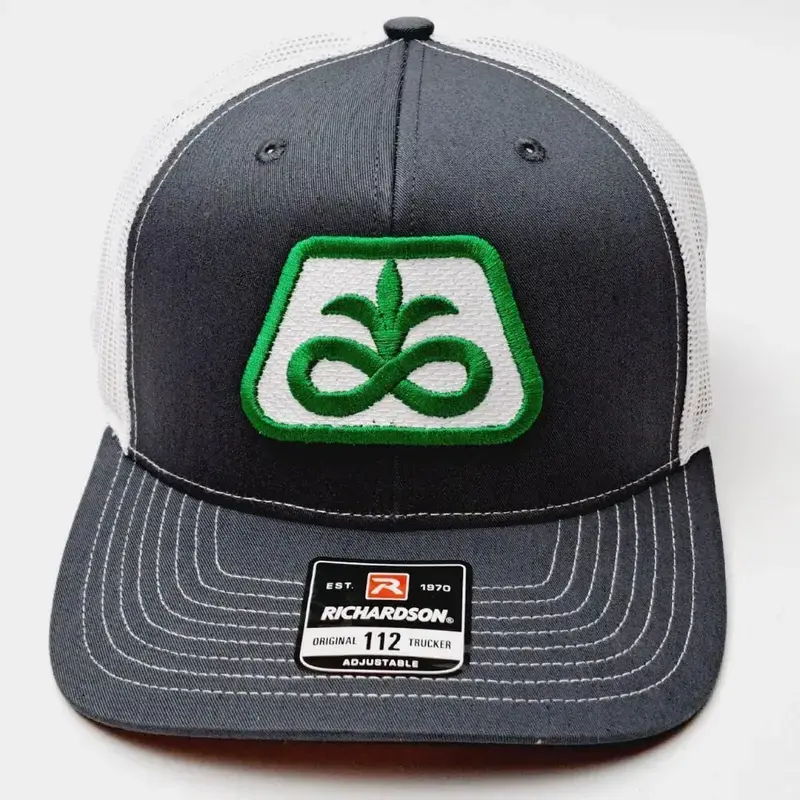 Pioneer Seed Richardson 112 Trucker Hat - Charcoal Grey Front & White Mesh - High Quality & Breathable Snapback - Suitable For Men & Women, Casual, Agriculture Streetwear, Outdoor Players