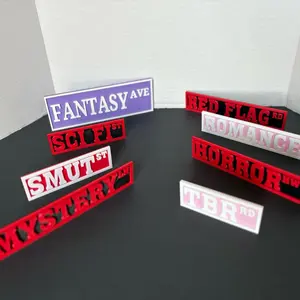 Bookshelf street signs