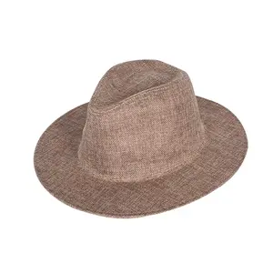 Men's Flat-Brimmed Fedora—A Premium, British-Style Hat. This stylish, wide-brimmed hat for men offers comprehensive sun protection, providing you with perfect shade and shielding.