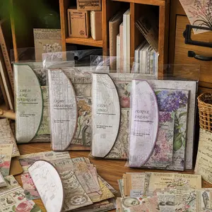 Vintage Floral Paper Cardstock Decorative Use Stickers, Retro Plant Design Scrapbooking Supplies, 100 Sheets Per Bag, Ideal for Journaling, Crafting & Planners, Floral Pattern Sticker