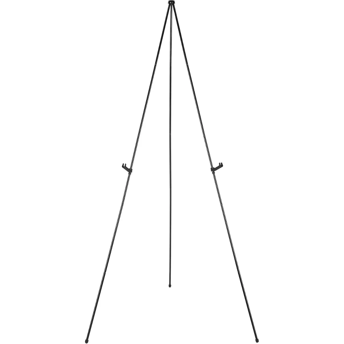 New Deal - Easel Display Stand, Instant Floor Poster, Lightweight, Collapsible and Portable with Tripod Base, Black Steel (supports 5 pounds)