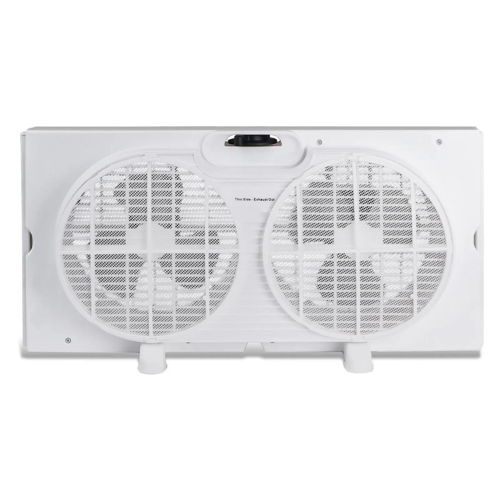 9-inch Twin Window Cooling Fan - Household Items, 2-Speed Quiet Operation, Manual Reversible Fresh/Exhaust Flow, Expandable Size, 120V Line Voltage, Washable Screen, US Plug, Fits Most Frames, Simple Window Setup, Tabletop Ready Home Use, Stay Cool