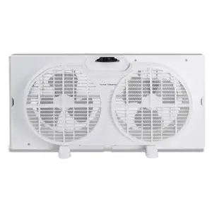 9 Inch Twin Window Fan with 2-Speed Settings Quiet, Expandable Design with Reversible Airflow Control – Perfect for Home, Office, & Kitchen