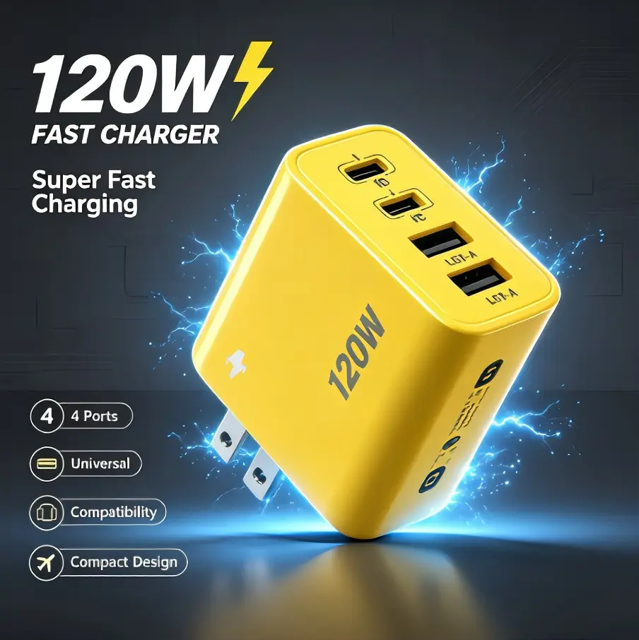 USB C Super Fast Charger Block, 120W USBC Charging Block Wall Plug Adapter