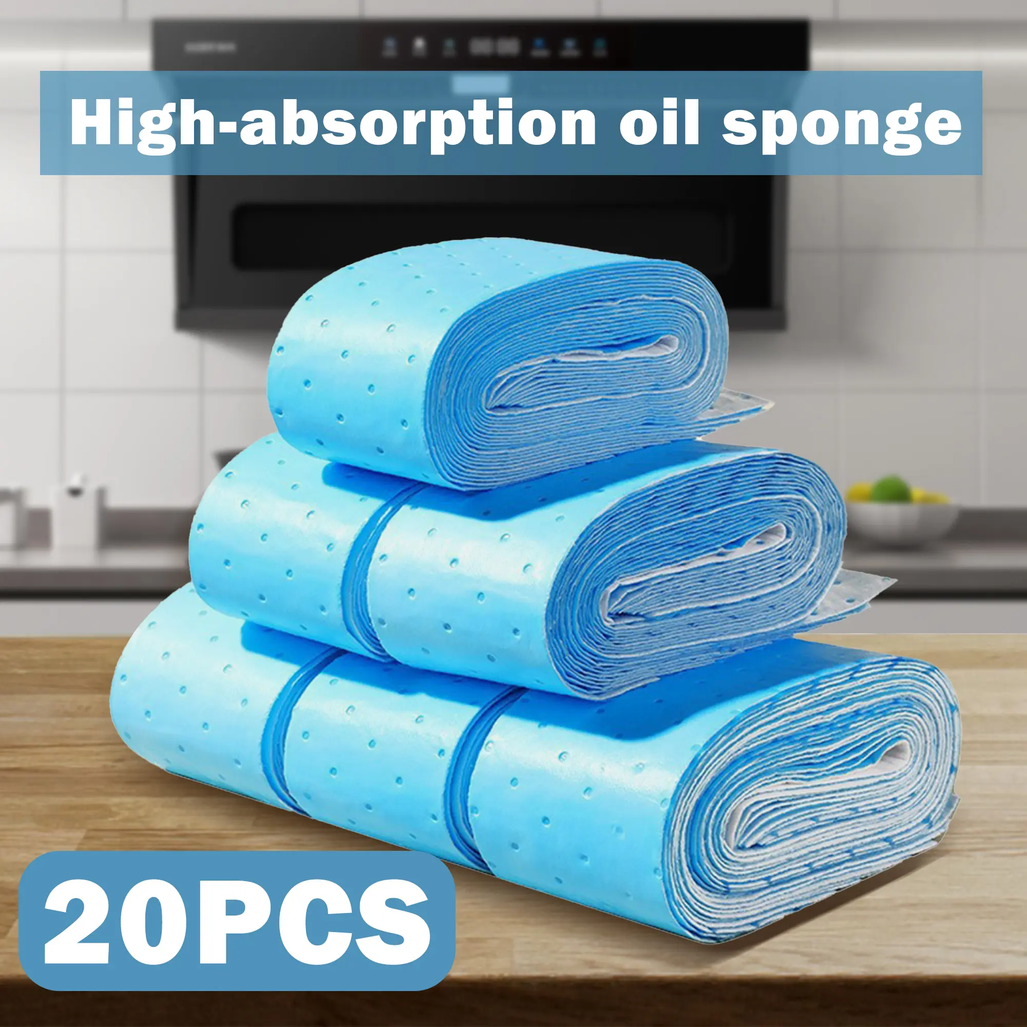 Highly Absorbent Non-Woven Cotton Pads - 20-Count Disposable Cuttable Size Wipes for Homes & Kitchens, Restaurants Range Hood Cleaning