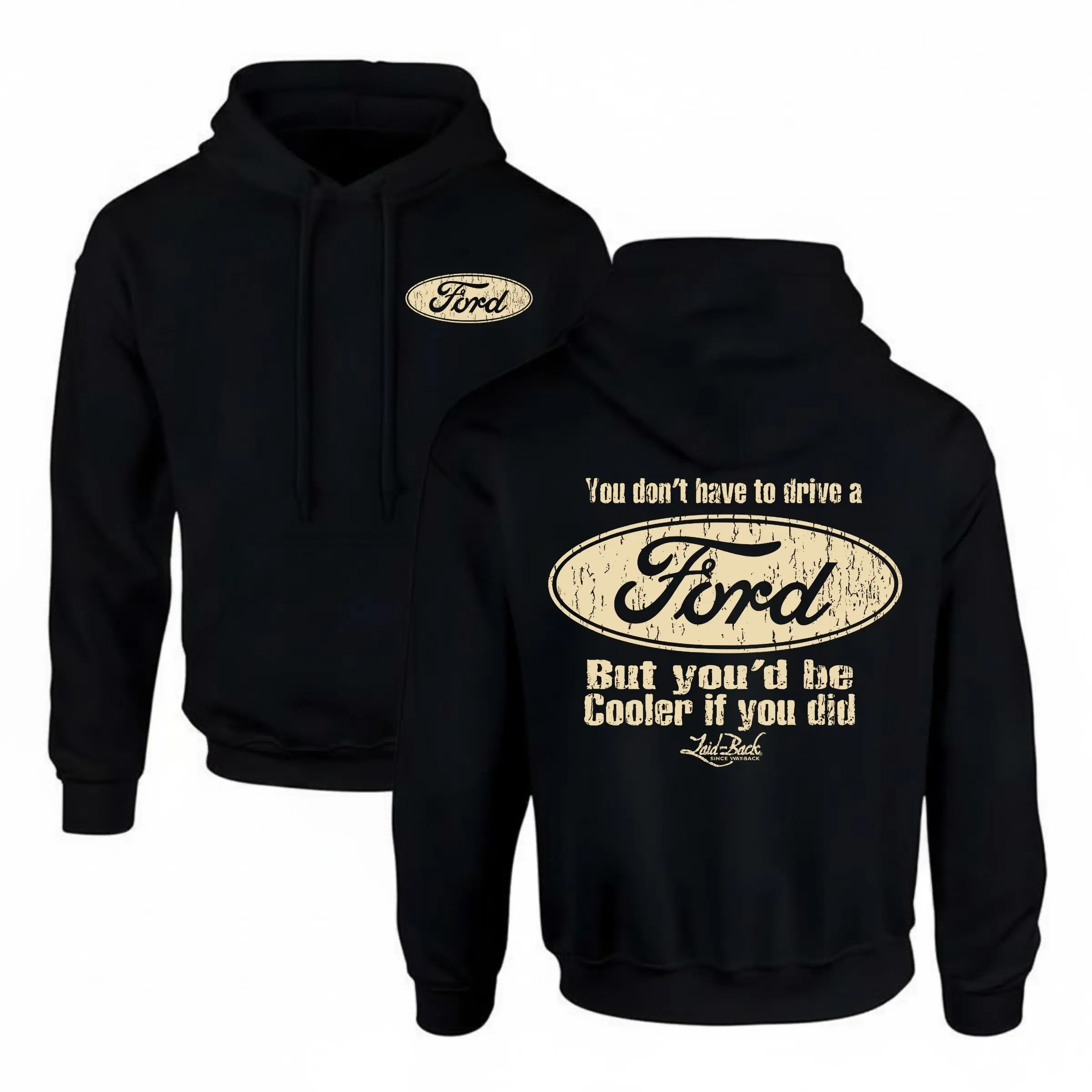 Unisex Classic OBS Truck Graphic Hoodie & T-Shirt, Casual Sweatshirt with "You'd Be Cooler" Design, Sweet Thanksgiving & Halloween Gift for Men