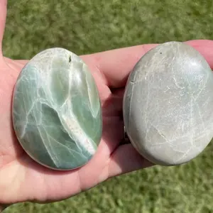 Garnierite Green Moonstone Crystal Palmstone XL