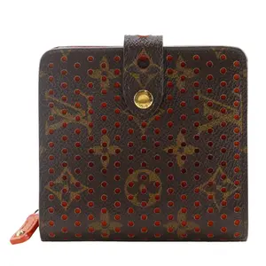 Pre-owned Louis Vuitton Canvas Small Leather Goods Compact Zip Monogram Wallet
