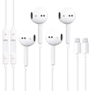 Wired Earbuds 2 Pack Headphones Earphones with Built-in Microphone & Volume Control Remote Music Control Phone Calls Noise Isolating Headsets Compatible with iPhone 14/13/12/11/XR/XS/X/8/7/Pro Max