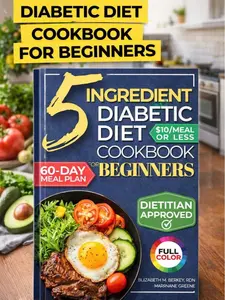 Diabetic Diet Cookbook for Beginners (5 Ingredients) | 60 Days Easy Meal Plan | Type 2 Diabetes Recipes | Quick Blood Sugar Control