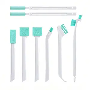 Household Corner Cleaning Brush Set, 8 Counts/set Detail Tiny Scrub Brush for Small Space Corner, Crevice Cleaning Tool Set for Window Groove, Track, Versatile Cleaning Tool
