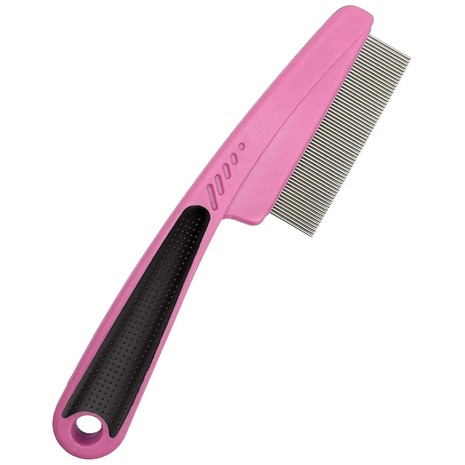 Fine-Toothed Dandruff Comb Tool, Professional Stainless Steel Scalp Care for Children/Adults - Pink, Dandruff Remover Comb, Default