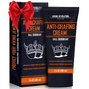 Viking Revolution Balls Deodorant for Men with Aloe Vera & Purslane - Quick Drying, Talc-Free, Anti-Chafing Cream for Men 3.4oz