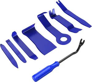 Nilight 8pcs Auto Trim Removal Tool Set, Interior Car Panel Clip Fastener Removal Kit No-Scratch Removal Tool Kit for Car Audio Dash Window Molding Fastener Remover Tool Kit(Blue)
