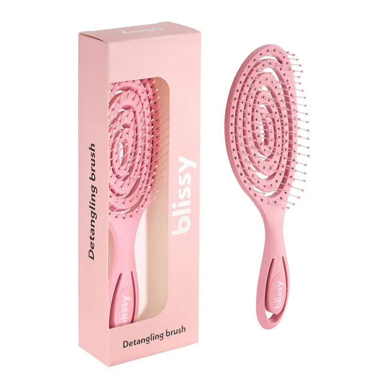 Blissy Detangling Brush – Flexible Silicone Bristles – Glides Through Knots Without Breakage