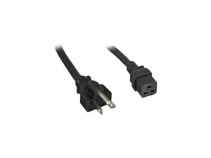 Nippon Labs 12 AWG AC Power Cord NEMA 6-20P to C19, SJT, 20A/250V, NEMA 6-20P to IEC-60320-C19, Black 8 ft. Power Cable