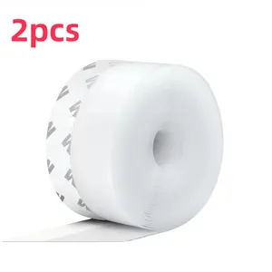 2pcs 16.4Ft Door Weather Stripping, (1.38in Width) Weather Stripping Door Draft Stopper Adhesive Seal Strip Anti Draft Insulation Tape for Doors Windows and Shower Doors