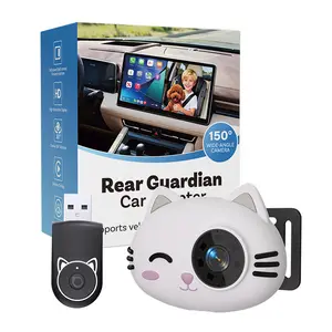 2-in-1 Baby Car Camera & Wireless CarPlay Adapter-No Extra Screen Needed, 1080P Car Baby Monitor for No-Glow Night Vision, 150° Wide Angle, Plug&Play (No Android Support)