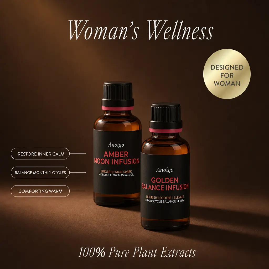 Anoigo AMI+GBI 2*50ml | Boost Energy, Ease Cramps, & Soothe Discomfort Support | Pure Plant Ingredients Health Support Body Oil Women’s Wellness PMS Relief