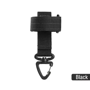 new multifunctional nylon hanging buckle rope storage buckle outdoor army fan carabiner anti-lost camping storage belt Survival Gear Camping Equipment Camping Accessories