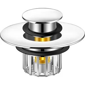 Tub Stopper | Shower Drain Hair Catcher | Pop-up Drain Stopper with Strainer | Bathroom Bathtub Plug | Drain Protector for 1-1/2 to /4" Bath Drain Hole