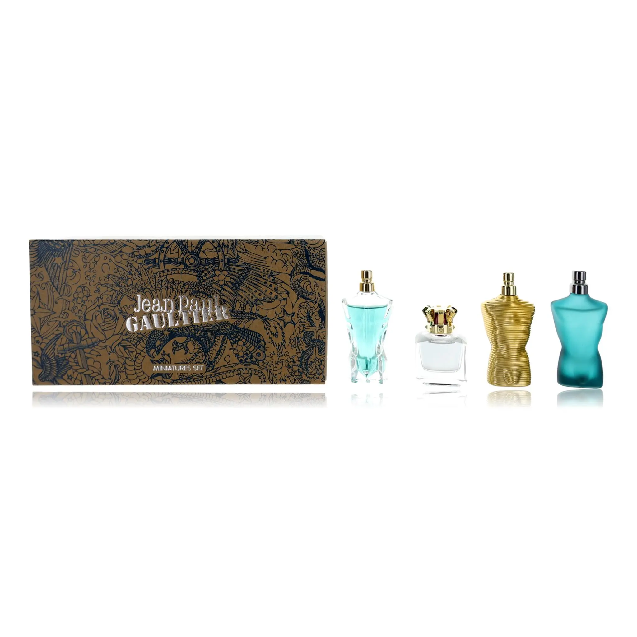 Jean Paul Gaultier Men's 4-Piece Designer Bottle Cologne Fragrance Set - Boxed Bottled Men's Fragrance Gift Set for Men, Boxed Bottled Fragrance Sets