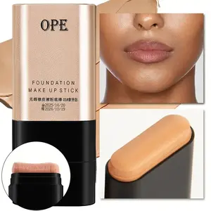 Two-In-One Eraser Flawless Foundation Stick Concealer Rod, High Coverage Makeup Brush Included, Moisturizing Waterproof Concealer Gel, Quick Makeup