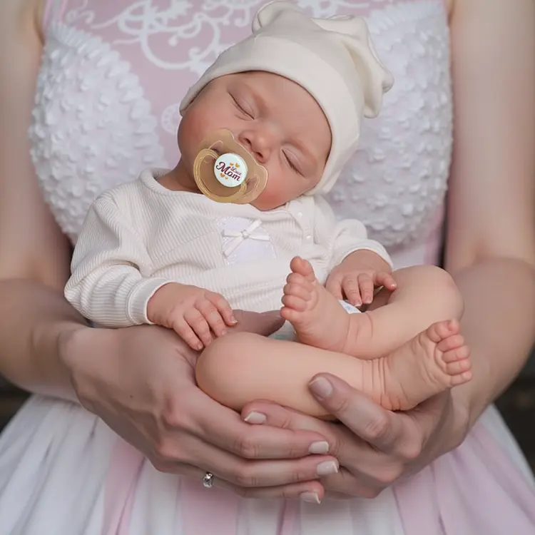 BABESIDE Miniature Reborn Baby Dolls  6/12/16-inch Full Platinum Silicone Reborn Baby ''Aurora'' Realistic-Newborn Baby Doll Mini Sleeping Real Life Original Baby Dolls with Feeding Kit & Gift Box
