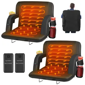 Slendor Heated Stadium Seat for Bleacher with Back & Arm Support, Portable Seat Foldable Chair,Bleacher Seats for Sports Events, Outing, Travelling, Hiking