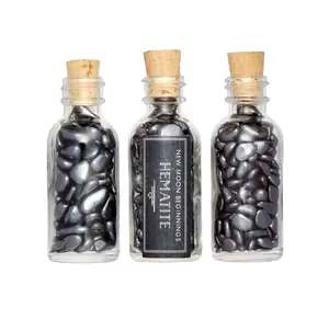 Hematite Gem Bottle - Polished Chips of Hematite Crystals