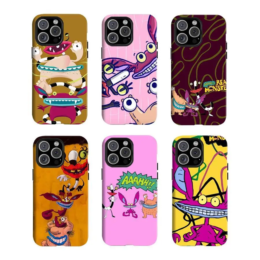 Y-Aaahhhh!!! Real Monsters Phone Case |   90s Nickelodeon Nostalgia,Having good protective properties,for iPhone 16 15 14 13 12 11 17Pro Max,for Samsung S26 S25 S24 S23 Ultra,Protective Cover