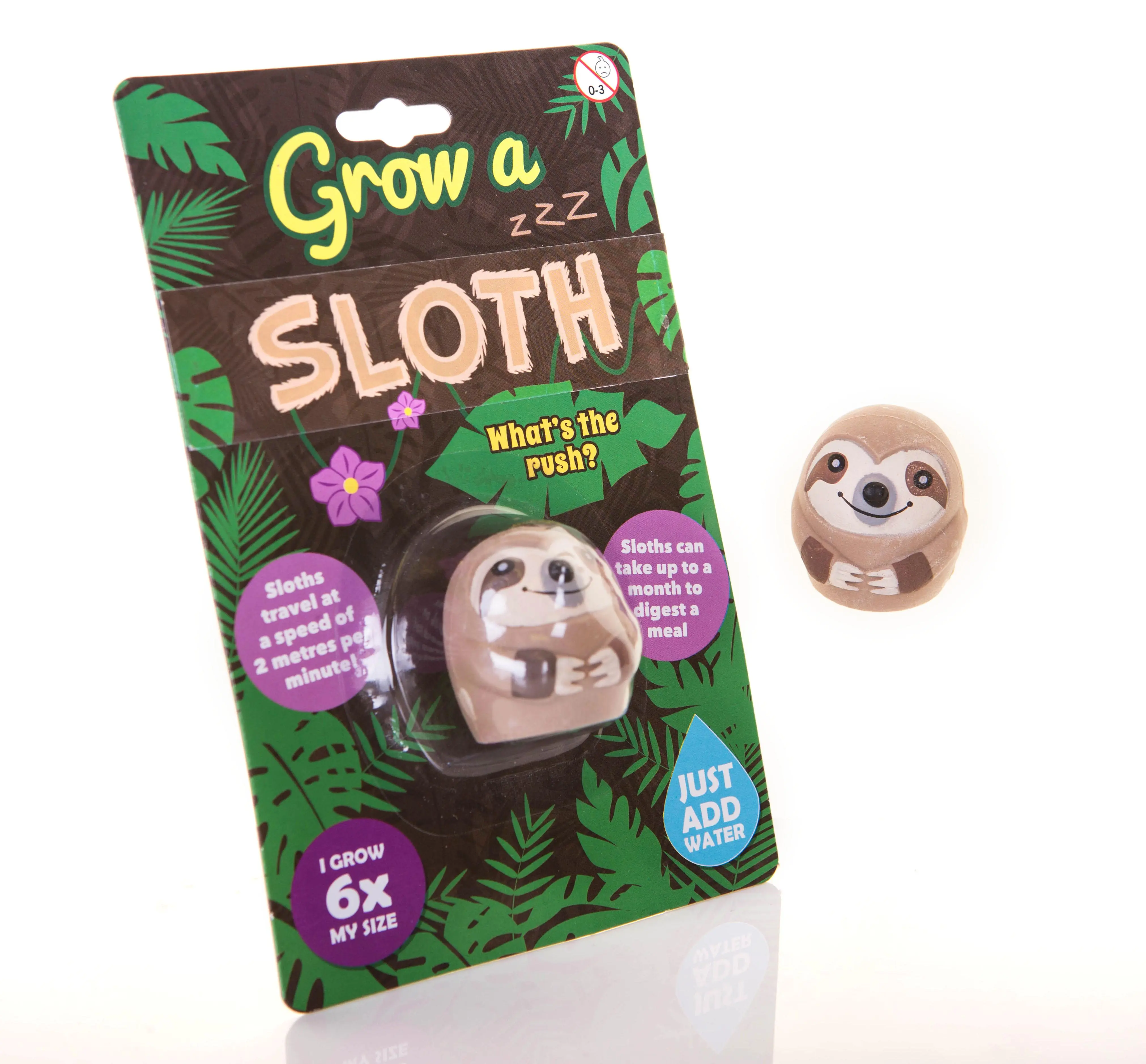 Boxer Gifts Water Growing Sloth Toy – Grow Your Own - Stocking Stuffers Kids & Adults -Fun Pass The Parcel Gifts & Bingo Items