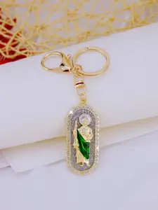 Saint Jude Keychain for Bags Metal Religious Pendant, Casual Plain Design, All Seasons Accessory, No Choking Hazard, Perfect Gift