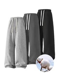 Men's Solid-Color Fashion Sweatpants Versatile for All Seasons, Top Choice for Fall/Winter Two-Piece Sets, Three-Piece Sets Pants, Cotton Clothes Menswear daily wear pant Soft Leggings Athleisure Fitness Leggings