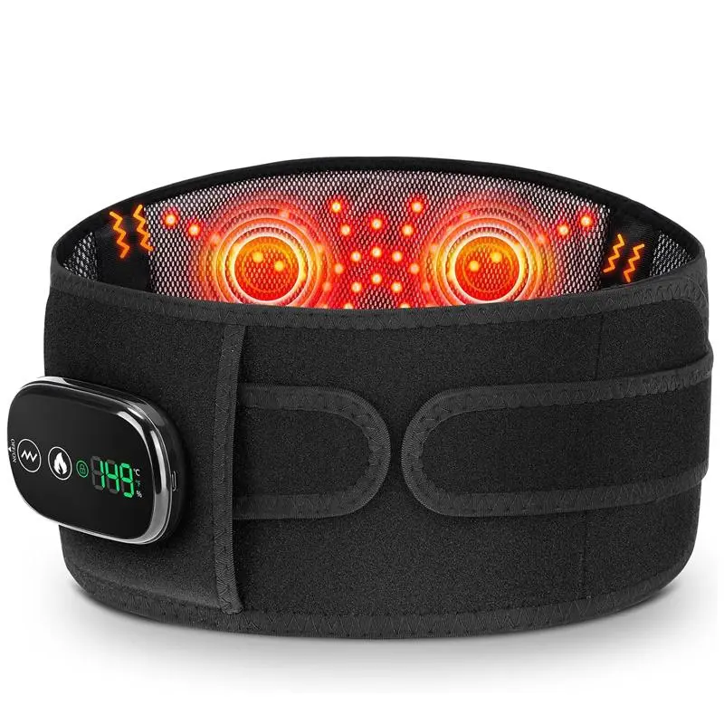 Waist Massager, Red-Light 3-speed Hot Compress & 3-speed Vibration, USB Rechargeable Waist Massage Belt, Period Massage Belt, Personal Care Appliances for Women Wellness