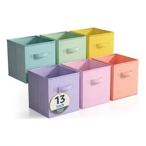 Sorbus S/(6) 13 Inch Foldable Storage Cube Binswith Handles