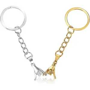 2-Piece Matching Couple Pinky Promise Keychains, Friendship Gift for Partner or Friend