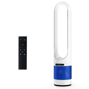 41" Bladeless Tower Fan with Built-in Air Filter, 80°Oscillating Quiet Fan for Bedroom, 8 Speeds, 8H Timer, Remote Control, LED Display, Easy to Clean, Home & Office