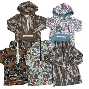 Boy Camo Half Zip Hoodies Shirt Hunting Clothing Camo hoodie