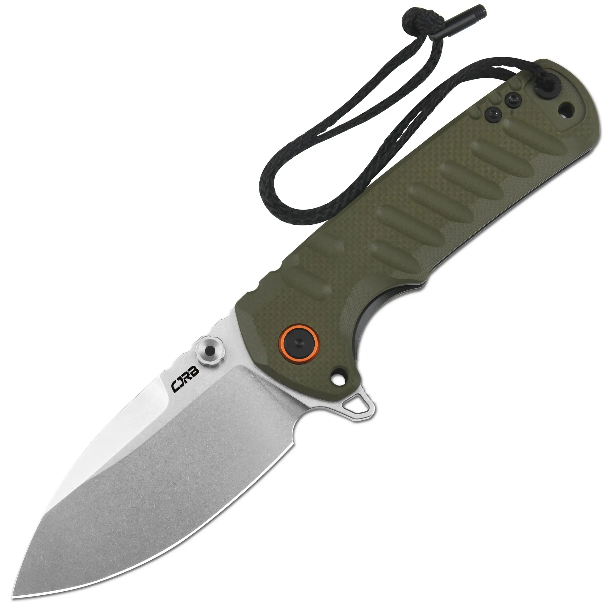 CJRB Tundra EDC Pocket Knife - 3.78'' D2 Stainless Steel Black PVD Blade, G10 Handle Folding Knife for Men, Survival Gear for Camping Hiking Tactical Use, Father's Day Gift, Stainless Steel Knives