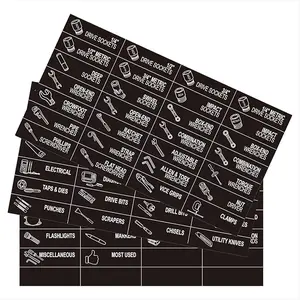 84 PCS Magnetic Labels for Iron Toolbox: 3.2x1 Tool Chest Drawer Labels, Toolcart Magnets for Workshops and Garage, Tool Storage Tags for Mechanics & DIY